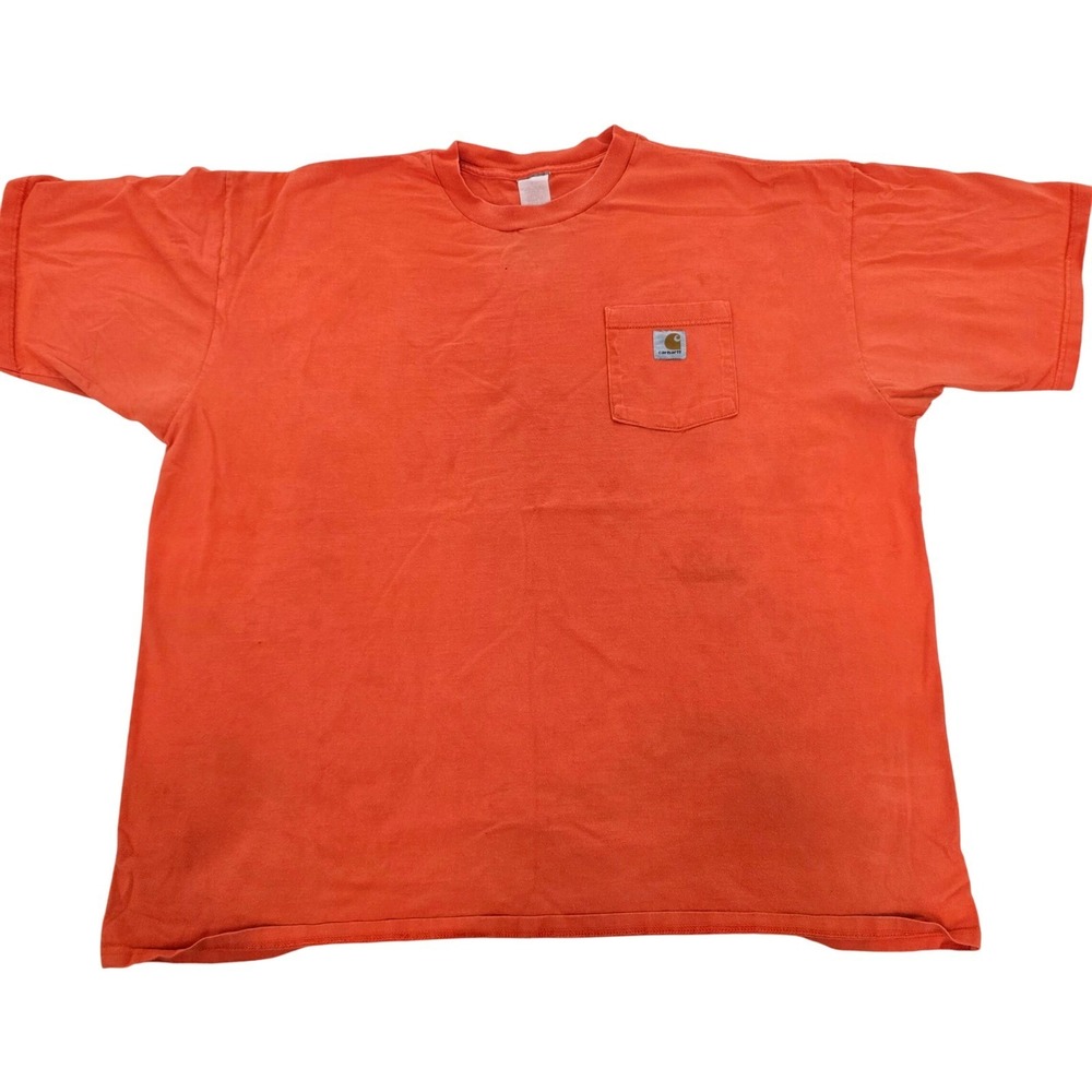 Carhartt Mens K87 Relaxed Fit Short Sleeve Pocket T-Shirt Burnt Orange 2XL XXL